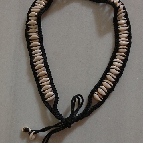 Boho handmade belt with real shells macrame style, like new