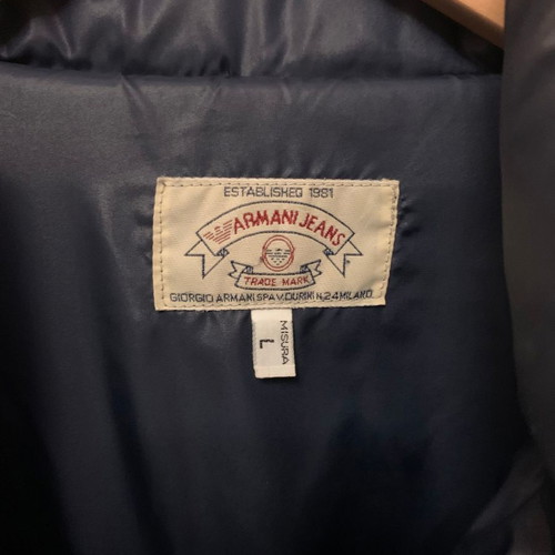 Armani Jeans men's jacket used, waterproof, size Large, blue