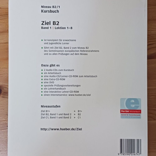 German language book and exercise book used, level B2, with CD