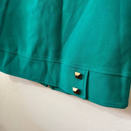 Passager emerald green midi dress with gold back zipper, like new, size M