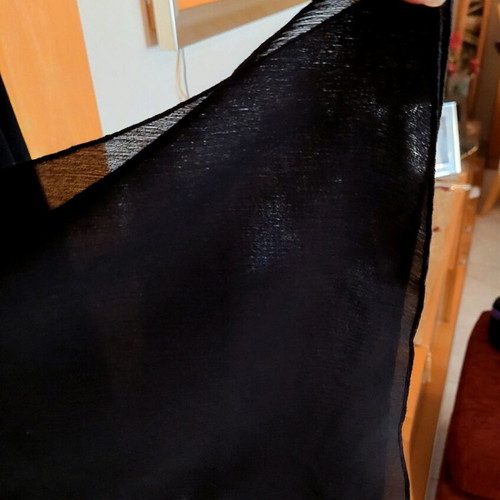 Absolute Fashion Black Sheer Blouse with Sequins New