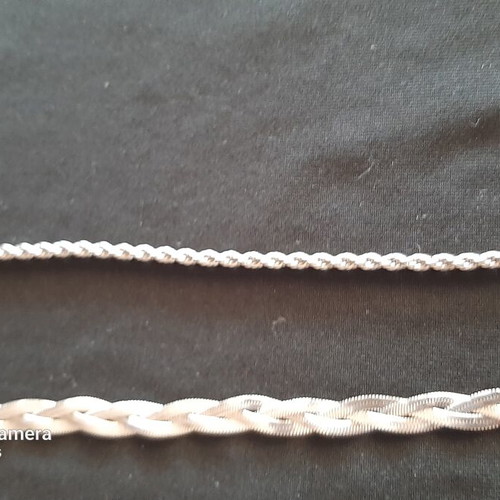 Bracelets new zinc alloy 22 cm with extension chain set of 2