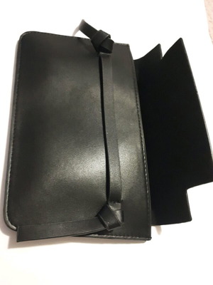 Estee Lauder clutch pouch new, black leather