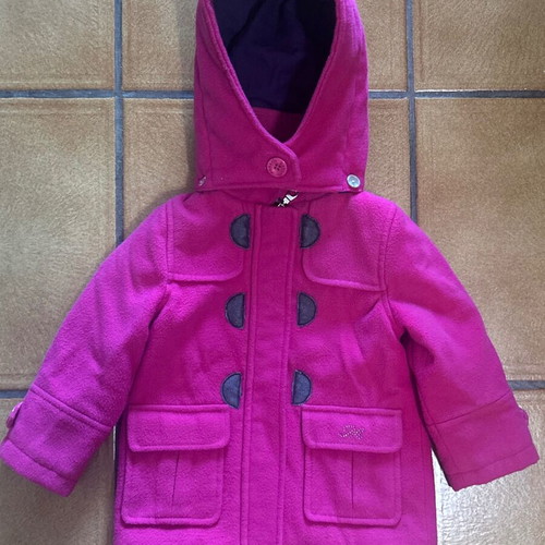 Marasil girls coat fuchsia used, size 18M-86cm