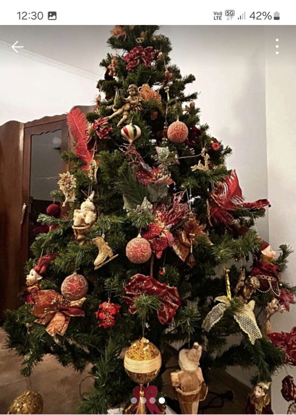 δέντρο 2.20 με όλα τα στολίδια