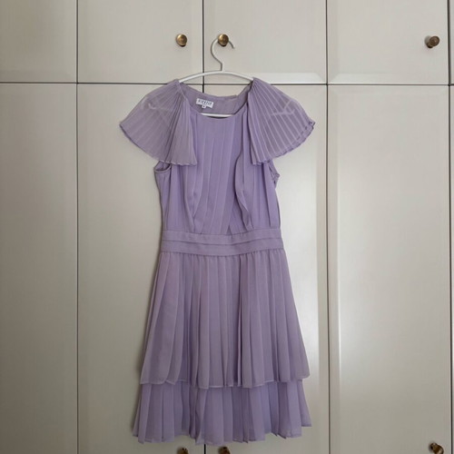 claudie pierlot purple dress CLAUDIE PIERLOT Eco-Friendly Linen Dress