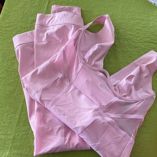H&M pink bodysuit and leggings set new XL