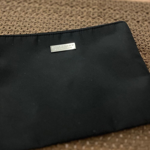 Burberry Fragrances black cosmetic pouch like new