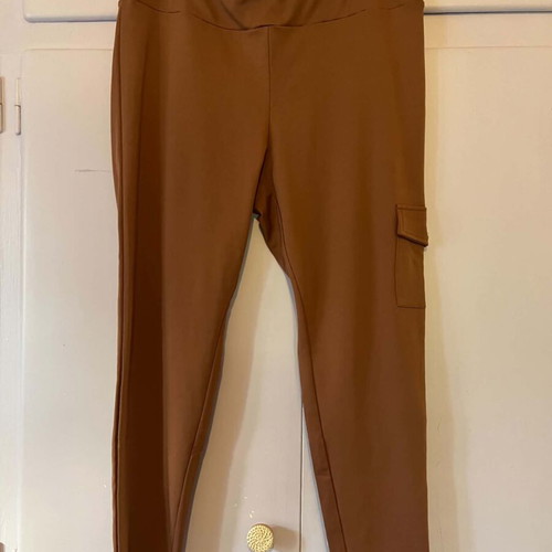 Shein Curve women's elastic pants leggings 2XL new, brown