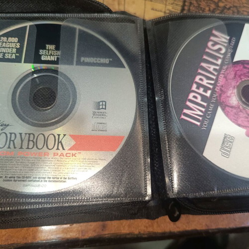 Case with various PC games and demos used