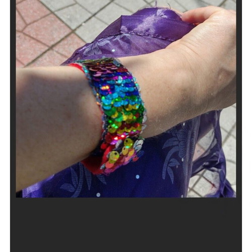 Colorful sequin gradient bracelet new, universal size