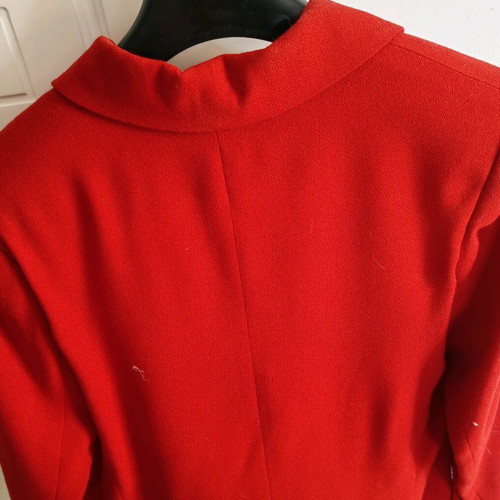 Brunatti jacket used, red, fitted wool crepe