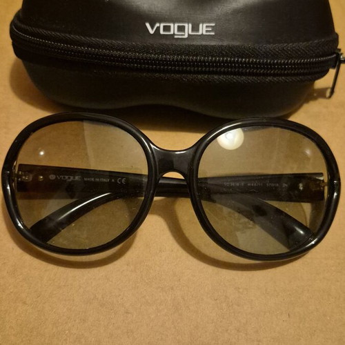 Vogue sunglasses with case, black lenses