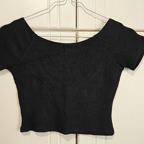 Pull & Bear cropped top, black, size M