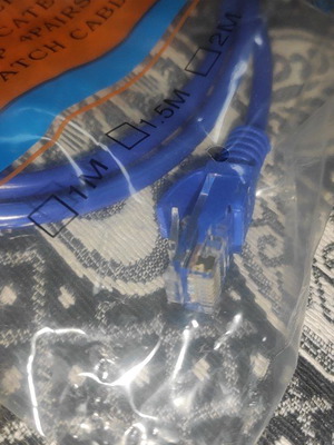 Ethernet cable 1GBPS new, 1 meter length