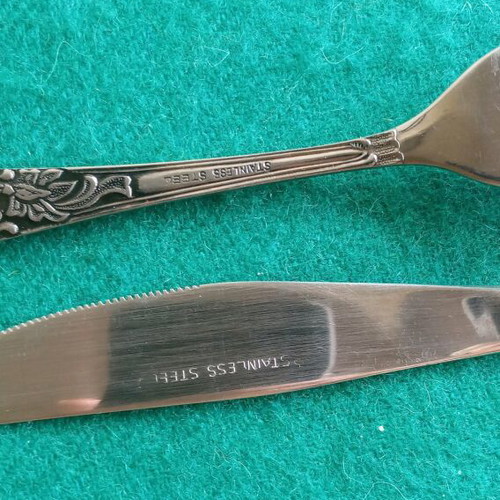 Cutlery set vintage stainless steel 12 pieces for fruit and dessert, like new
