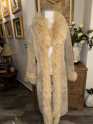 Castor coat, beige, size M