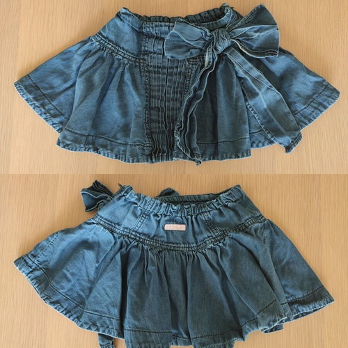 Dolce&Gabbana denim skirt used for girls 4-6 years with bow and pleats