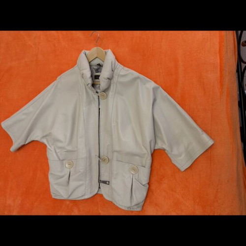 Leather jacket new white in sizes M and L