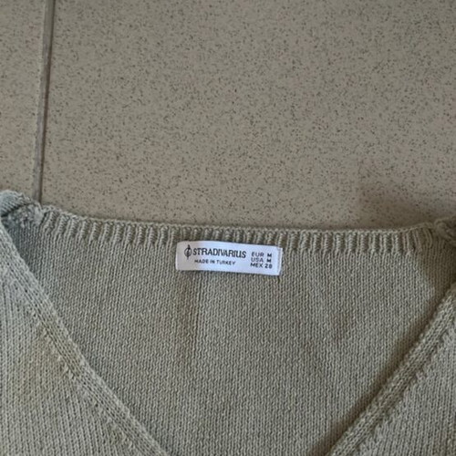 Stradivarius top used, green, size M
