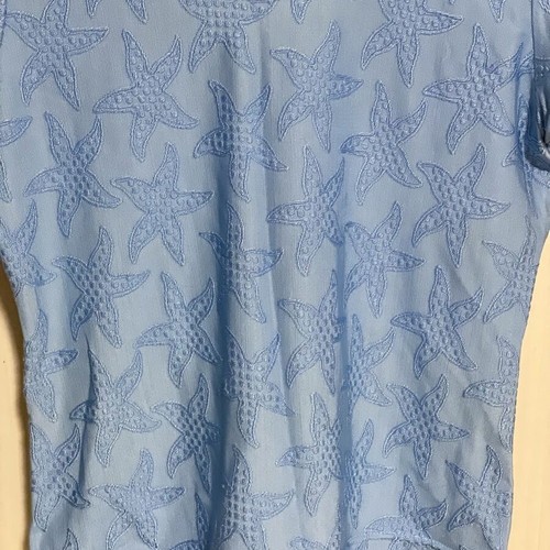 Anais blouse turquoise, new, decorated with stars and gem
