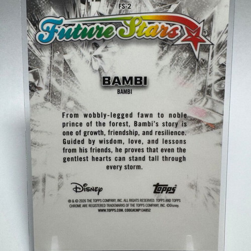 2026 Topps Chrome Disney Bambi #FS-2 Future Stars card new