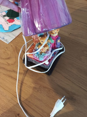 Table lamp for girl's room with purple-pink light, new
