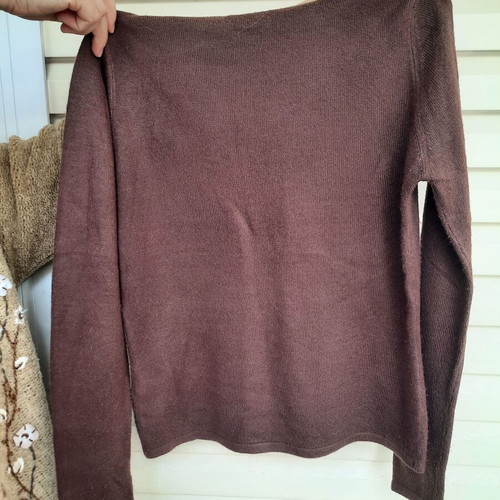 Girls' turtleneck sweater like new, brown, size 140 cm