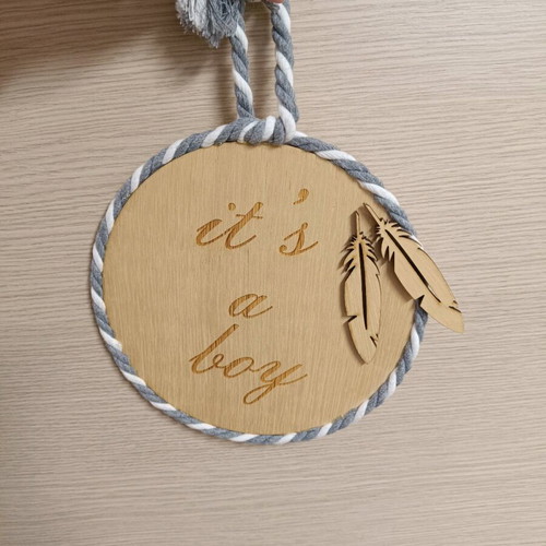 Wooden handmade hanging decoration for baby room like new