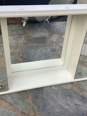 Bathroom mirror white with side cabinets, like new, lacquered wood