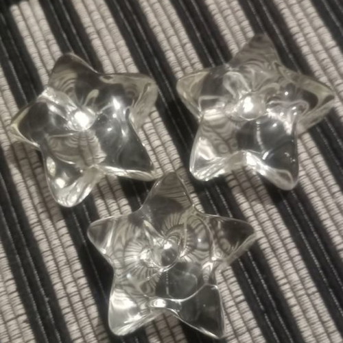 Glass star-shaped candlesticks new for thin candles