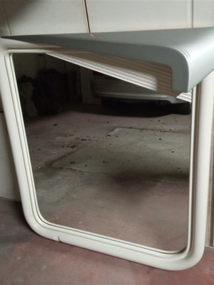 Καθρέφτης διακοσμητικός μεταχειρισμένος άσπρη λάκα