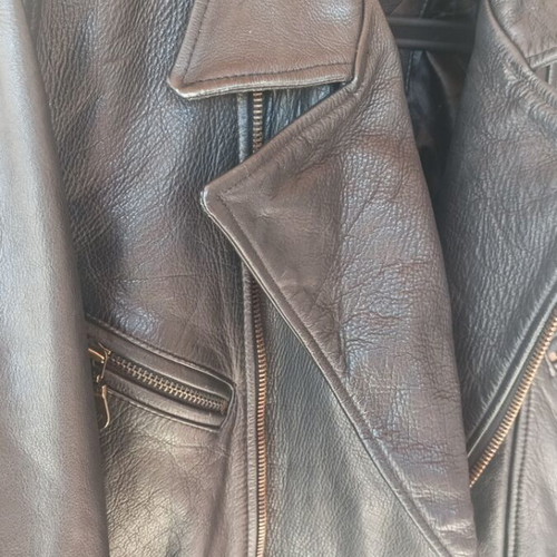 Μπουφάν Hidesign από δέρμα M μεταχειρισμένο, μαύρο, oversized