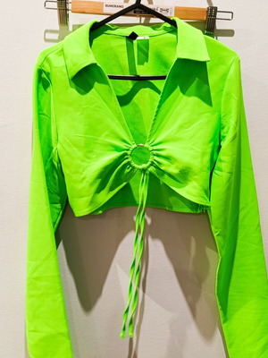 Lime crop top H&M like new, size XS