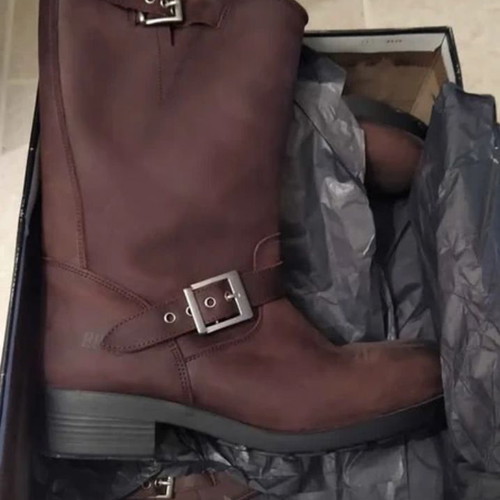On the Road men's leather boots, size 42, brown