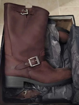 On the Road men's leather boots, size 42, brown