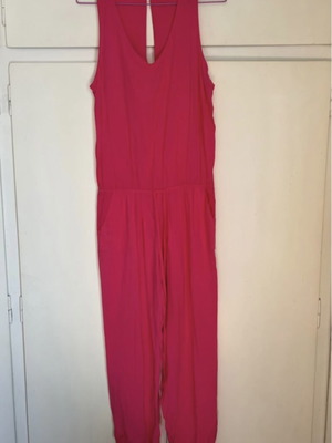 Sleeveless jumpsuit pink new, size L
