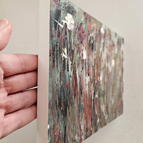 Two small oil paintings like new, abstract landscapes
