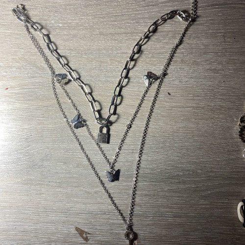 Necklace 3 in 1 like new, silver