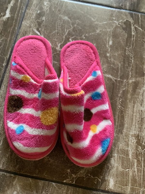 Slippers size 24 like new, pink multicolor