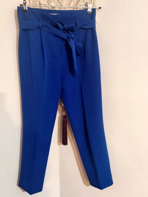 Office pants with belt like new, blue, size M