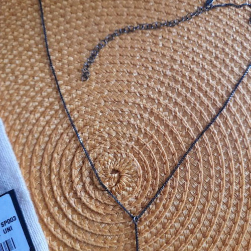 Diesel silver 925 small crocodile necklace, adjustable length