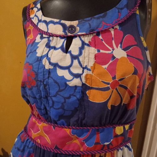 Next floral midi dress XL UK 14 100% cotton like new