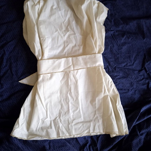 Handmade children's ancient Greek angel costume like new, beige poplin