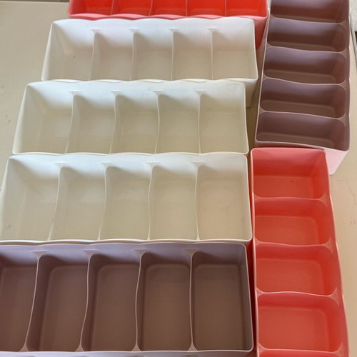 Storage boxes like new, pack of 10 for underwear and cosmetics