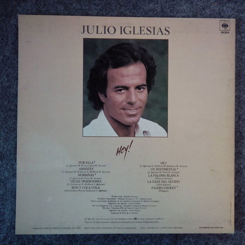 Julio Iglesias Hey! vinyl LP record used