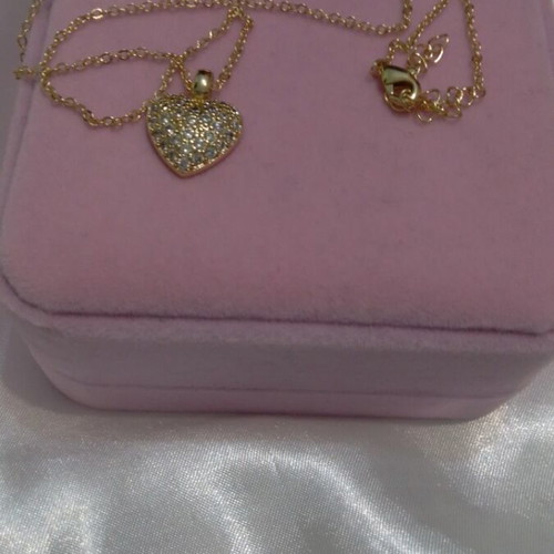 Heart necklace stainless steel gold plated new in gift box