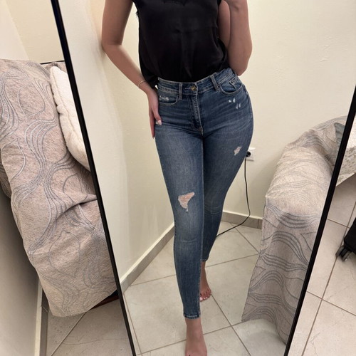 Stradivarius Skinny Jeans Size 34 Like New Blue