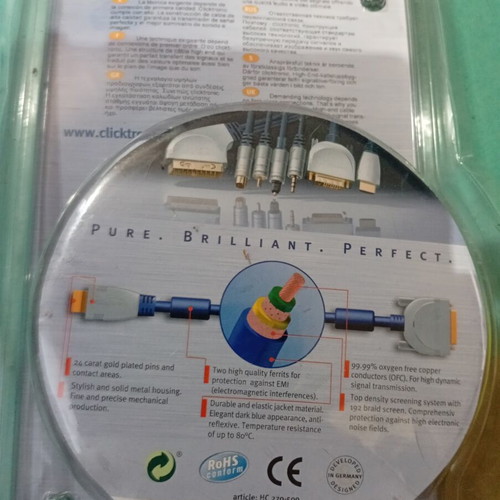 Clicktronic HDMI to DVI-D cable 5m new
