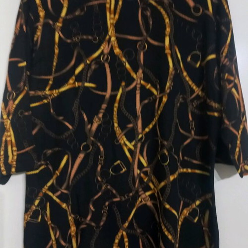 Women's blouse 4XL like new, black with pattern